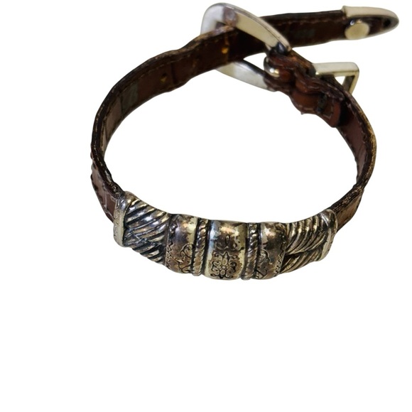 Brighton Women’s Sliver Leather Bracelet adjustable wrist - Picture 2 of 10